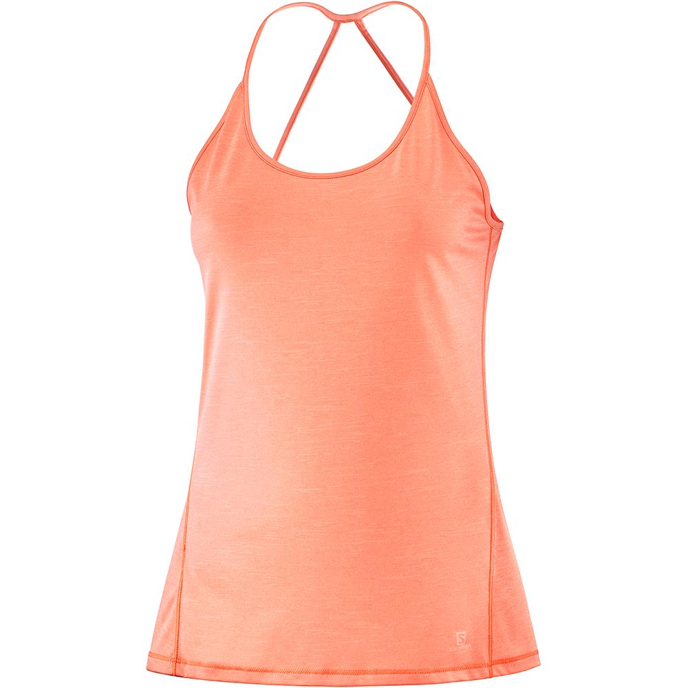 Salomon COMET W Camiseta Sin Mangas Mujer - Coral - Colombia (32149-QHDC)